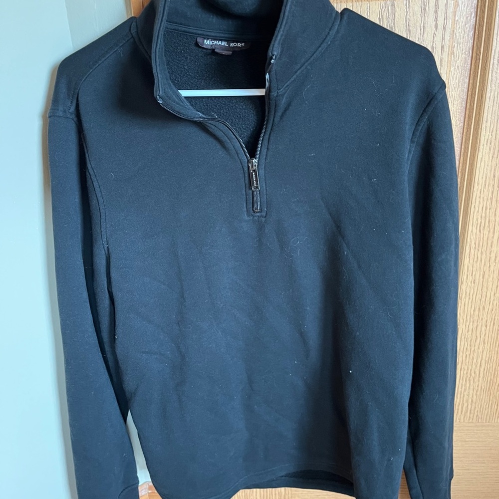 Michael Kors Men's Zip-Up Black Sweater